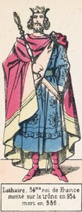 Lothaire, 34e koning van Frankrijk, op de troon van 954, overleden in 986 door French School