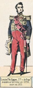 Lodewijk Filips, 71e koning van Frankrijk, besteeg de troon in 1830, stierf in 1851 door French School