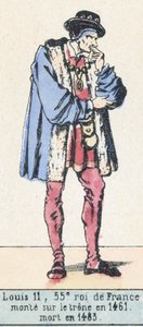 Lodewijk XI, 55e koning van Frankrijk, besteeg de troon in 1461, stierf in 1483 door French School