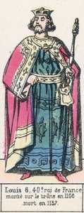 Lodewijk VI, 40e koning van Frankrijk, besteeg de troon in 1108, stierf in 1137 door French School