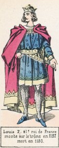 Lodewijk VII, 41e koning van Frankrijk, bestijgt de troon in 1137, sterft in 1180 door French School