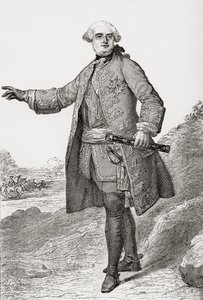 Louis Charles César Le Tellier bekend als de Hertog van Estrées, Franse militaire commandant en Maarschalk van Frankrijk. Uit Les Heures Libres gepubliceerd