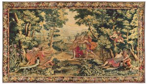 Mythologisch wandtapijt van Lodewijk XIV, Gobelins of Beauvais, eind 17e eeuw door French School