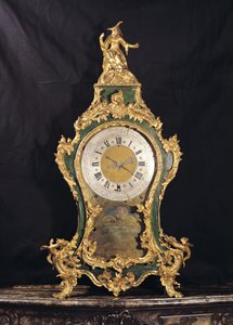 Louis XV-stijl klok bekroond door een Chinese man (verguld brons)