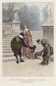 Louis de Pontis wordt voorgesteld aan Kardinaal Richelieu, 17e eeuw door French School