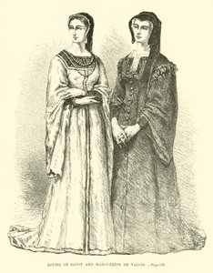 Louise van Savoye en Marguerite de Valois door French School