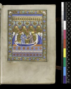 Davids begrafenis, uit de Psalter en Getijden van Isabella van Frankrijk, Parijs, ca. 1265-70 door French School
