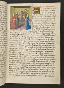 Pagina uit Cent Nouvelles Nouvelles, c.1461-62 door French School