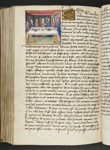 Pagina uit Cent Nouvelles Nouvelles, c.1461-62 door French School
