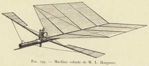 Vliegmachine van M L Hargrave door French School