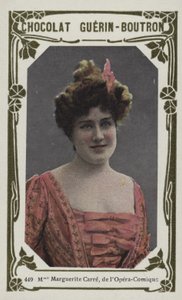 Mevrouw Marguerite Carre, van de Opera-Comique