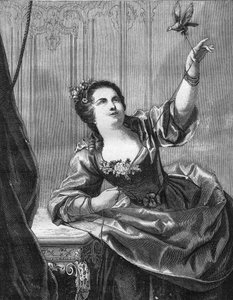 Madame du Favart, Justine du Ronceray (1727-1772) Franse comédienne en zangeres, slachtoffer van avances door Maurice van Saksen. door French School