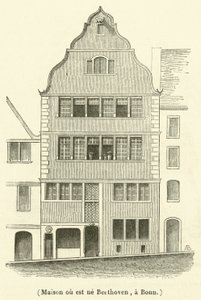 Maison ou est ne Beethoven, a Bonn (gravure)