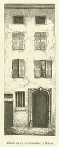 Huis waar Lamartine is geboren, in Macon