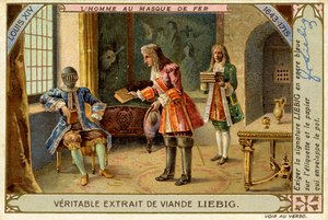 Man met het ijzeren masker, Regeerperiode van Lodewijk XIV, Liebig-kaart door French School