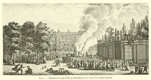 Pop van de paus verbrand in het Palais-Royal, op 16 april 1791, naar Bertault