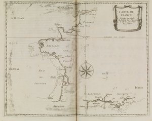 Kaart van Frankrijk, c.1693