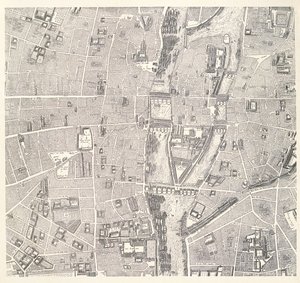 Kaart van Parijs met Île de la Cité, uit L