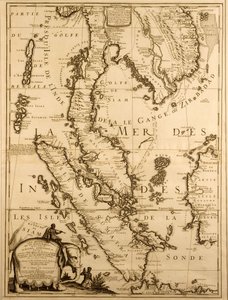 Kaart van Zuidoost-Azië, 1687 (inkt op papier)