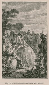 Liefdadigheid van Marie-Antoinette (naar Moreau) door French School