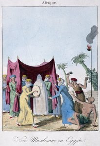 Moslim huwelijk in Egypte - in "Zeden en gewoonten van de volkeren", ed. Hocquart, Parijs door French School