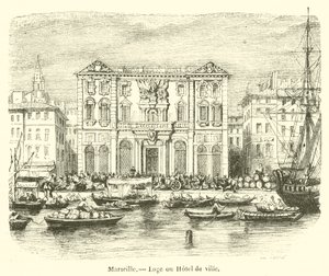 Marseille, Stadhuis (gravure) door French School