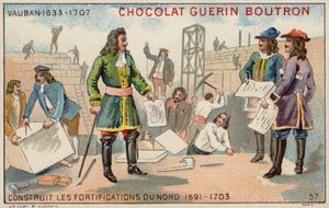 Maarschalk Vauban bouwt de fortificaties van het noorden door French School