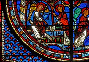 Het Maria Magdalena-raam: Maria bij het graf van Jezus