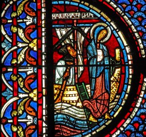 Het Maria Magdalena-raam: Maria landt in Provence door French School