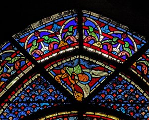 Het Maria Magdalena-raam: een engel door French School