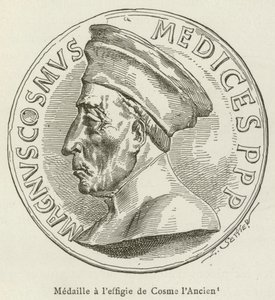 Medaille met het portret van Cosimo de Oude