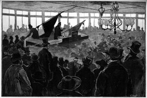 Protestbijeenkomst georganiseerd door de anarchistische groep 