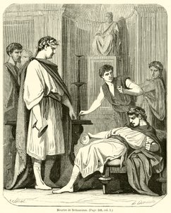 Moord op Britannicus (gravure) door French School
