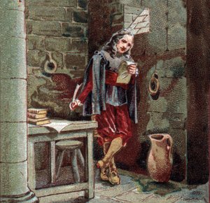 Michel de Marillac (1563-1632) opgesloten in het kasteel van Chateaudun. door French School