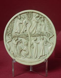 Spiegelkist met hoofse scènes, c.1320-30 door French School