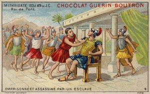 Mithridates VI van Pontus gevangen en vermoord door een slaaf door French School