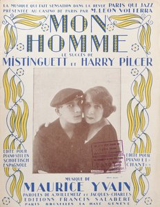 Mon Homme, omslag van partituur van lied door Mistinguett en Harry Pilcer, 1920 door French School