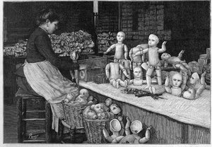 Montreuil poppenfabriek in 1888. door French School