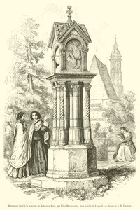 Monument opgericht ter nagedachtenis van Sebastian Bach