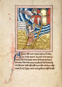 Ms65 f12v, Commentaar op de Apocalyps van St. Jan, eind 13e eeuw door French School