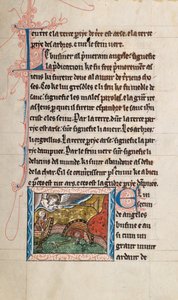 Ms65 f28r, Commentaar op de Apocalyps van St. Jan, eind 13e eeuw door French School
