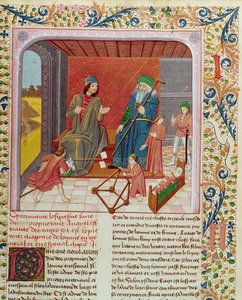 Ms.Fr.218 De zes leeftijden van de mens uit Des Proprietez des Choses door Bartholomeus Anglicus door French School