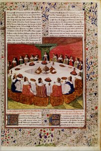 Verschijning van de Heilige Graal, uit de Queste del Saint Graal, c.1470