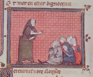 Ms 1044 fol.67 De preek, uit Ovide Moralise geschreven door Chretien Legouais door French School