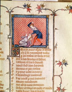 Ms 1126 f.66r Het Geweld van Jaloezie, uit de Roman de la Rose c.1487-95
