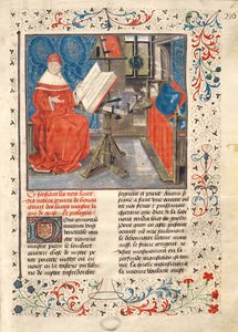 Ms 149 t.1 fol.4 Portret van de auteur, uit de Histoire des Nobles Princes de Hainaut, door Jacques de Guise
