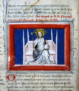 God in majesteit, uit de Bijbel des Grands Augustins