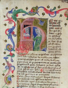 Ms 3859 Miniatuur van de filosoof Boethius (c.480-524) in de gevangenis