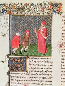 Ms 399 fol.35v Bedelaars, uit Livre des Proprietes des Choses door Barthelemy l
