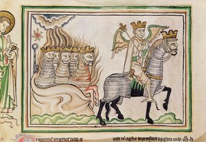 Ms 422 f.33v Val van de ster van Satan